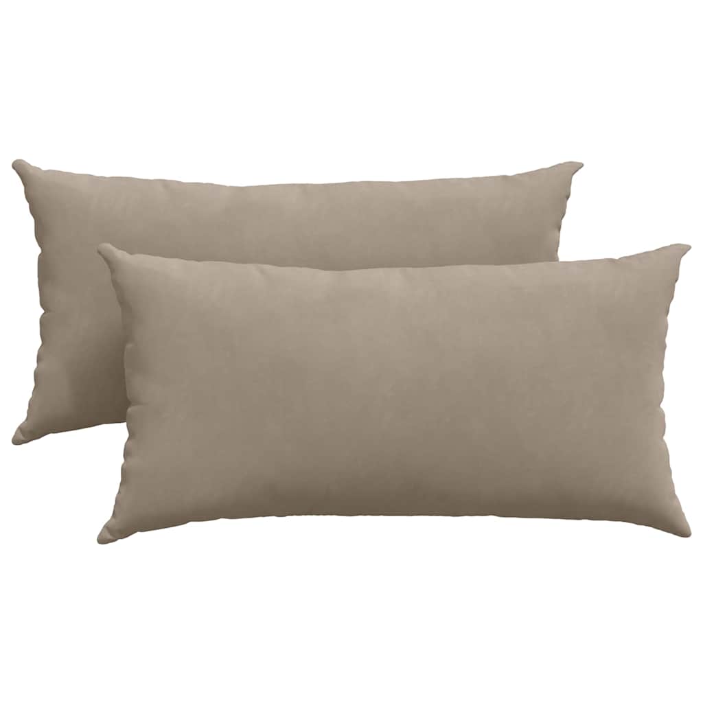 Sofa Pillows 2 pcs Taupe 80 x 40 cm Fabric